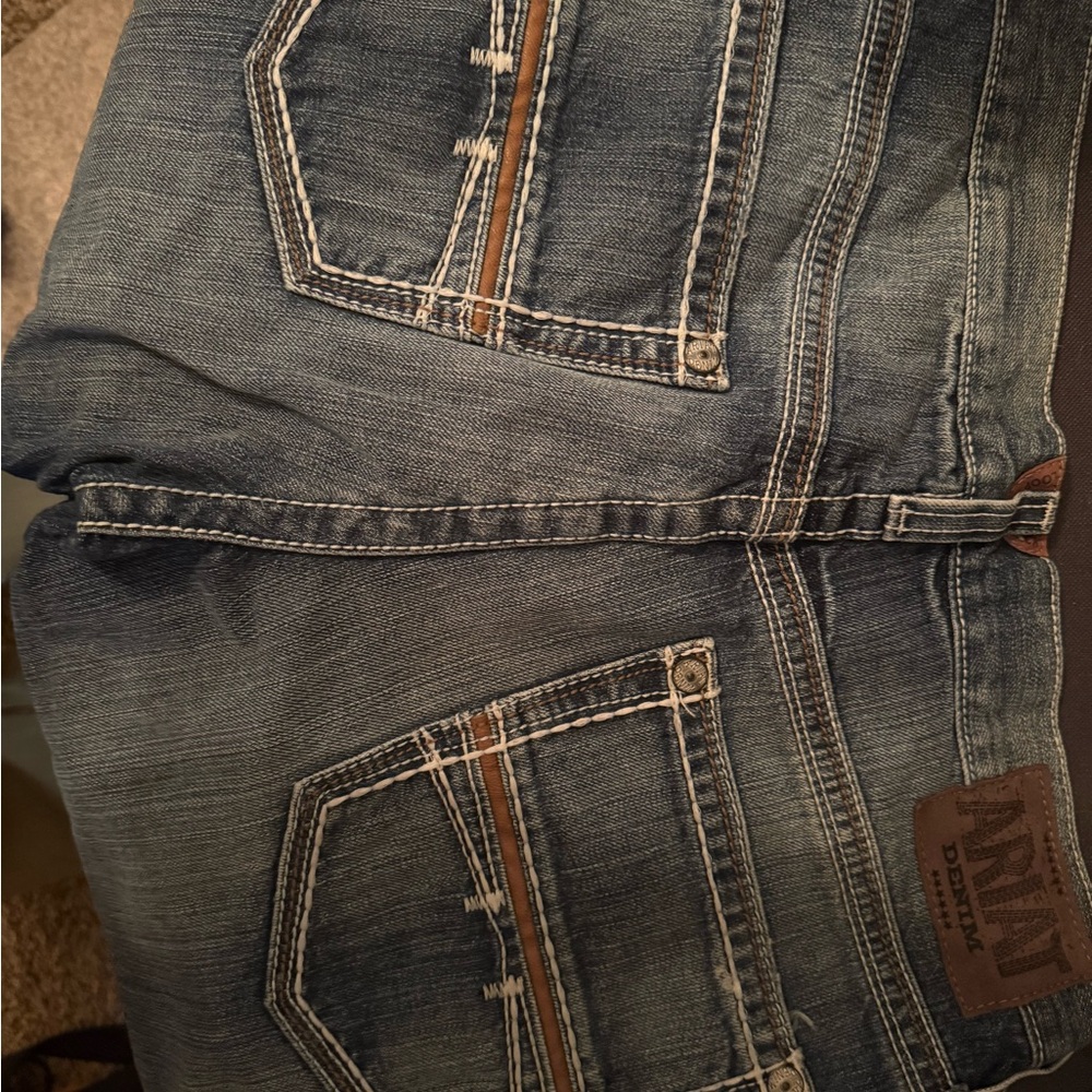 Ariat Men's Dark Blue Bootcut Jeans - Picture 2 of 5